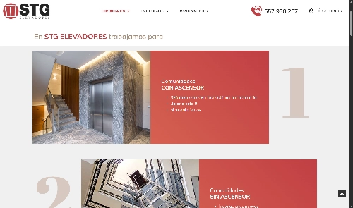 STG Elevadores: una web con solicitudes de presupuesto